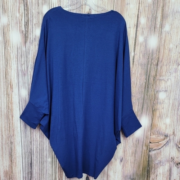 Layers by Lizden Knit Jersey Navy Cocoon Cardigan - Picture 5 of 12